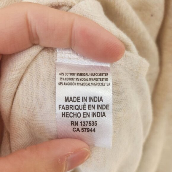 Mizzen & Main Fairway Pullover Sweater Beige Oatmeal Sweatshirt Sweater Men's L - Picture 6 of 7